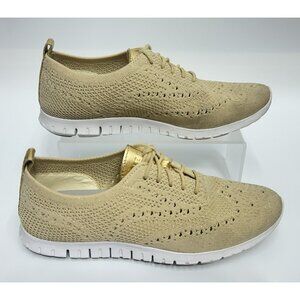 Cole Haan 2.Zerogrand Stitchlite Womens Size 9B Beige Wingtip Oxford Shoes